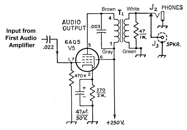 6aq5 push pull amplifier
